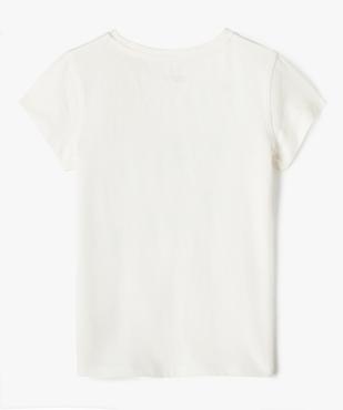 Tee-shirt manches courtes avec motif girly fille vue3 - GEMO 4G FILLE - GEMO
