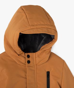Parka à capuche avec doublure peluche bébé garçon vue3 - GEMO 4G BEBE - GEMO