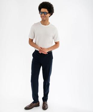 Pantalon de costume en viscose texturée homme vue4 - GEMO 4G HOMME - GEMO