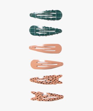 Pinces fille forme clic-clac (lot de 6) vue1 - GEMO (ACCESS) - GEMO