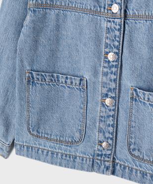 Veste en jean légère coupe droite fille vue3 - GEMO (ENFANT) - GEMO