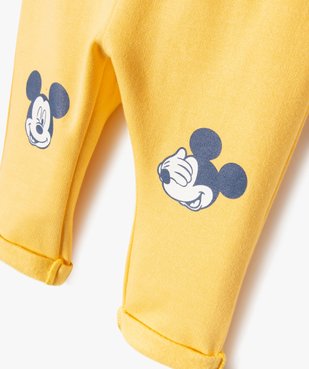 Pantalon en maille molletonnée avec motif Mickey bébé garçon - Disney vue2 - DISNEY BABY - GEMO