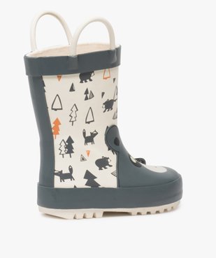 Bottes de pluie garçon motif ours en relief et anses vue4 - GEMO(BEBE DEBT) - GEMO