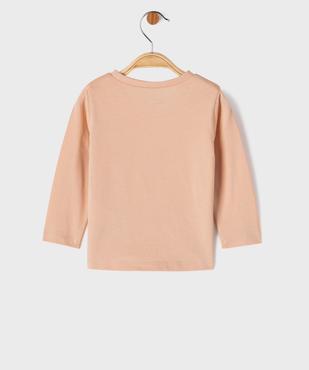 Tee-shirt manches longues imprimé bébé fille vue3 - GEMO 4G BEBE - GEMO