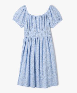 Robe à manches courtes à motifs fleuris fille vue3 - GEMO (JUNIOR) - GEMO