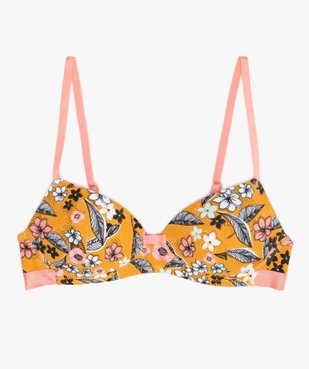 Soutien-gorge fille imprimé en coton biologique vue1 - GEMO C4G FILLE - GEMO