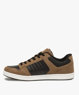 Baskets homme basses à lacets style skate shoes vue3 - GEMO (HOMME) - GEMO