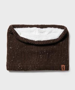 Echarpe tour de cou en maille chinée doublée sherpa garçon vue1 - GEMO (ENFANT) - GEMO