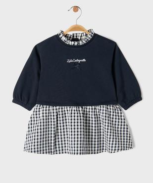 Robe à motif vichy bébé fille - LuluCastagnette vue2 - LULU CASTAGNETTE G4G D - GEMO