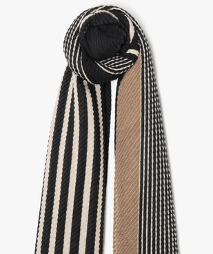 Foulard femme plissé à rayures vue2 - Nikesneakers (ACCESS) - Nikesneakers