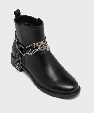 Boots zippées à bride foulard femme vue5 - EMILIA ROSA - GEMO