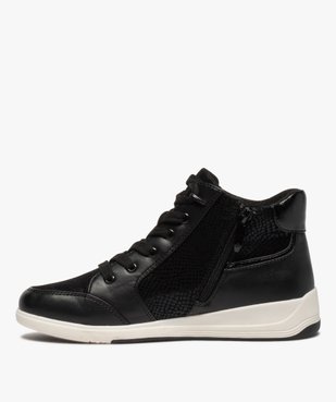 Baskets femme mid-cut unies à reflets brillants vue3 - GEMO (SPORTSWR) - GEMO