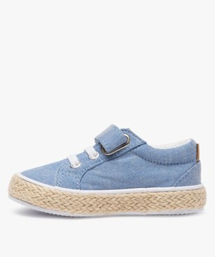 Tennis bébé garçon en toile et semelle en corde vue3 - GEMO(BEBE DEBT) - GEMO