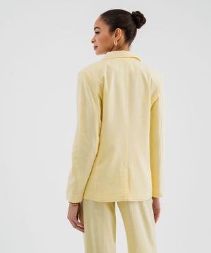 Blazer en viscose et lin femme vue3 - GEMO(FEMME PAP) - GEMO