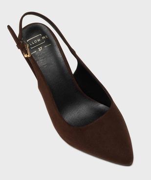 Escarpins slingback à talon haut et bout pointu femme - Follow Me vue6 - FOLLOW ME - GEMO