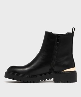 Boots femme style Chelsea crantées avec détail métallisé vue10 - 5 MILES - GEMO