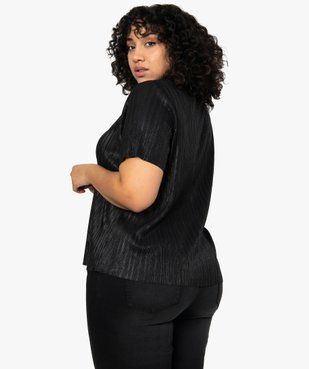 Tee-shirt femme grande taille plissé vue3 - Nikesneakers (G TAILLE) - Nikesneakers