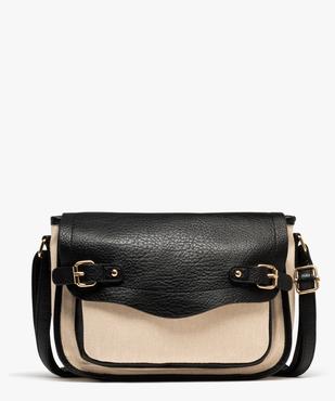 Sac à bandoulière en toile pailletée et cuir imitation femme vue1 - GEMO (ACCESS) - GEMO
