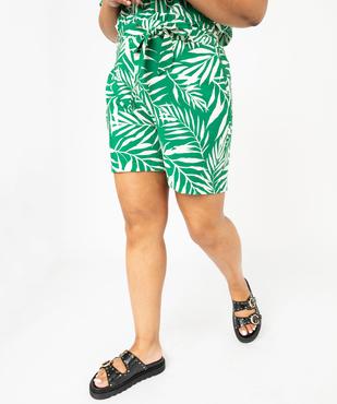 Short ample en maille fluide imprimée femme grande taille vue1 - GEMO (G TAILLE) - GEMO