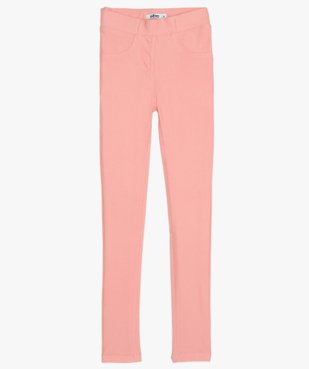 Jegging fille uni avec taille ajustable vue1 - GEMO (ENFANT) - GEMO