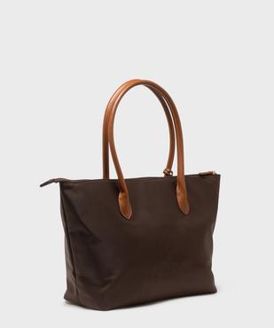 Sac à main zippé forme cabas à grandes anses femme  vue2 - GEMO (ACCESS) - GEMO
