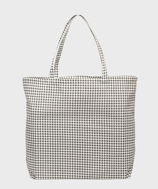 Tote bag à motif vichy vue1 - GEMO (ACCESS) - GEMO