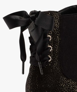 Boots femme chelsea zippées avec ruban sur le contrefort vue6 - GEMO (CASUAL) - GEMO