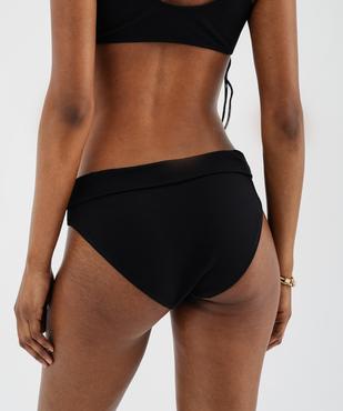 Bas de maillot de bain taille haute en maille gaufrée femme vue7 - GEMO (PLAGE) - GEMO