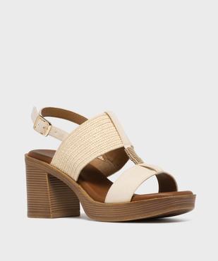 Sandales à talon avec larges brides et bijoux femme - Follow Me vue2 - FOLLOW ME - GEMO