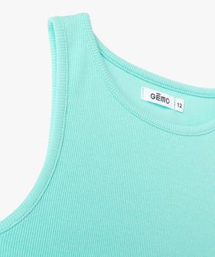 Débardeur fille ado côtelé en coton stretch vue2 - GEMO (JUNIOR) - GEMO