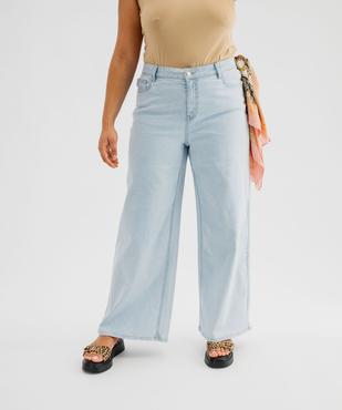 Jean wide leg en coton stretch taille ajustable femme grande taille vue5 - GEMO 4G GT - GEMO