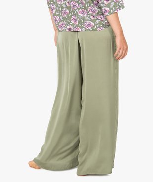 Bas de pyjama femme large et satiné vue3 - GEMO(HOMWR FEM) - GEMO