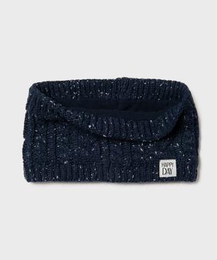 Echarpe tour de cou en maille chinée doublée polaire bébé garçon vue1 - GEMO(BEBE DEBT) - GEMO