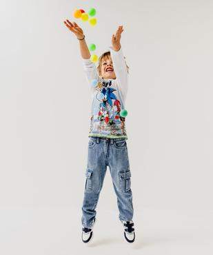 Jean cargo délavé à taille élastiquée réglable garçon vue11 - GEMO (ENFANT) - GEMO