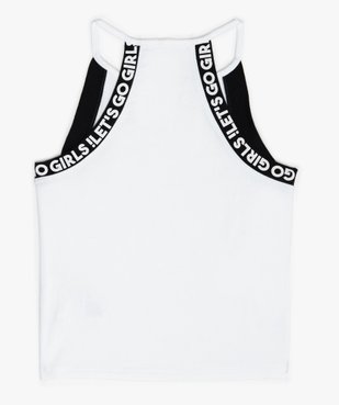 Débardeur fille sportswear à emmanchures américaines vue3 - GEMO (JUNIOR) - GEMO