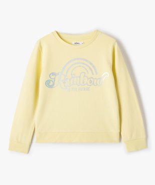 Sweat fille pastel fin à motifs brillants vue1 - GEMO (ENFANT) - GEMO