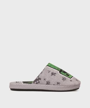 Chaussons mules en velours garçon - Minecraft vue1 - MINECRAFT - GEMO
