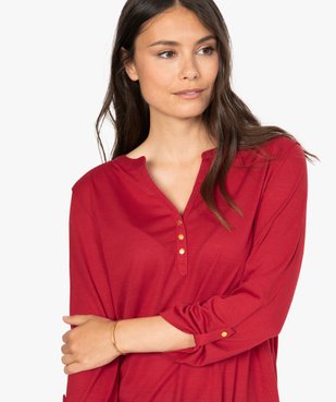 Tee-shirt femme à manches longues et dos dentelle vue2 - GEMO C4G FEMME - GEMO
