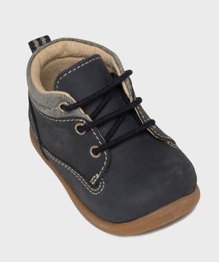 Chaussures premiers pas en cuir bébé garçon - LuluCastagnette vue5 - LULUCASTAGNETTE - GEMO