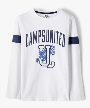 Tee-shirt garçon à manches longues imprimé patiné - Camps vue2 - CAMPS UNITED - GEMO