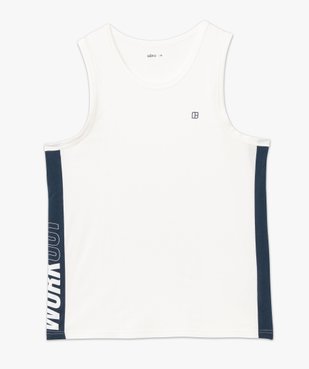 Débardeur en coton à col rond et inscription homme vue4 - GEMO (HOMME) - GEMO