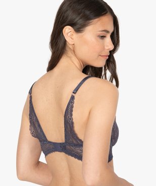 Soutien-gorge femme corbeille en dentelle et clous dorés vue2 - GEMO(HOMWR FEM) - GEMO