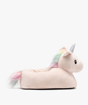 Chaussons femme en volume licorne  vue2 - GEMO 4G FEMME - GEMO