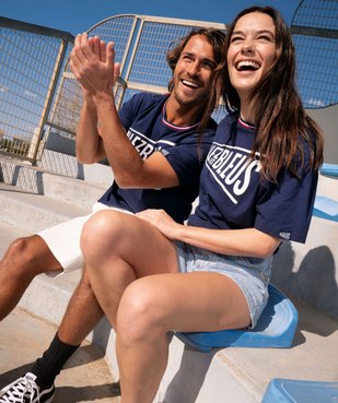 Tee-shirt manches courtes imprimé  - Allez les bleus vue1 - ALLEZ LES BLEUS - GEMO