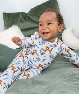 Pyjama dors-bien bébé en velours avec motifs tigres vue1 - GEMO(BB COUCHE) - GEMO