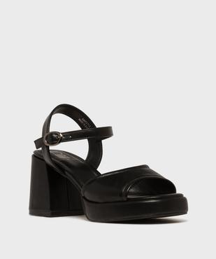 Sandales à talon épais et semelle plateforme femme - 5 Miles vue2 - 5 MILES - GEMO