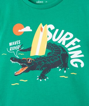 Tee-shirt garçon à manches courtes imprimé surf vue3 - GEMO (ENFANT) - GEMO