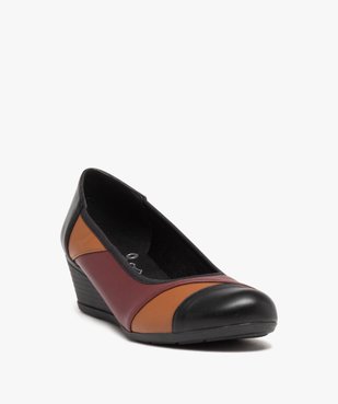 Escarpin confort multicolore avec petit talon femme vue2 - GEMO (CONFORT) - GEMO