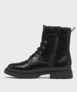 Boots plat avec doublure chaude et semelle épaisse femme - 5 Miles vue3 - 5 MILES - GEMO