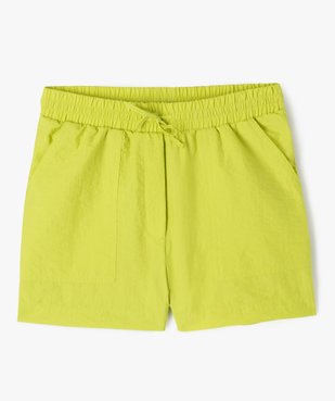 Short en toile de parachute avec taille élastique ajustable fille vue1 - GEMO (JUNIOR) - GEMO